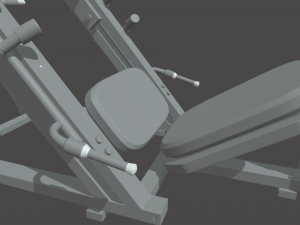 Low Poly Leg Press 3D Model