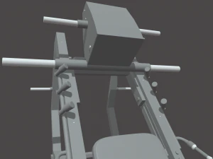 Low-Poly-Beinpresse 3D Modell