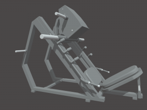 Low Poly Leg Press 3D Model