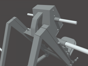 Low Poly Leg Press 3D Model