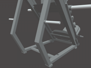 Low Poly Leg Press 3D Model