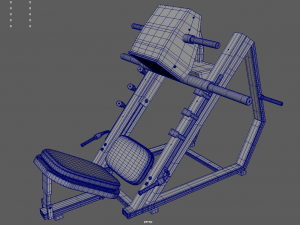 Low Poly Leg Press 3D Model