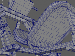 Low Poly Leg Press 3D Model