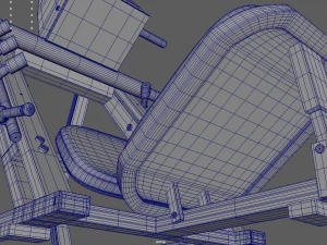 Low-Poly-Beinpresse 3D Modell