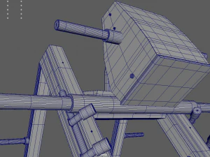 Low-Poly-Beinpresse 3D Modell