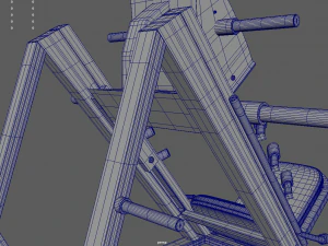 Low-Poly-Beinpresse 3D Modell