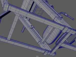 Low-Poly-Beinpresse 3D Modell