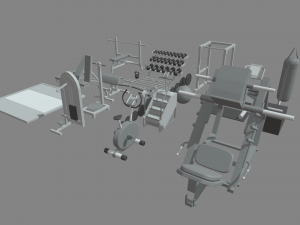 Low Poly Gym 3Dモデル