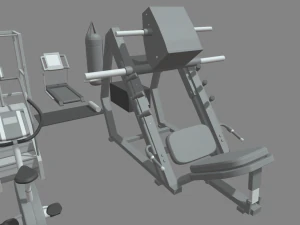 Low Poly Gym 3D Model