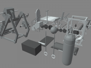 Low Poly Gym 3Dモデル