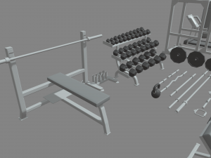 Low Poly Gym 3Dモデル