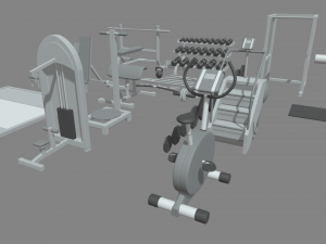 Low Poly Gym 3Dモデル