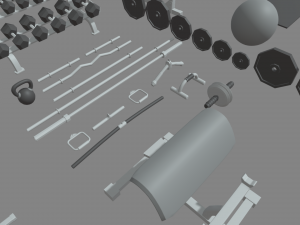 Low Poly Gym 3Dモデル