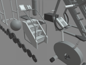 Low Poly Gym 3Dモデル