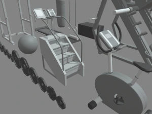 Low Poly Gym 3D Model