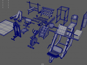 Low Poly Gym 3Dモデル