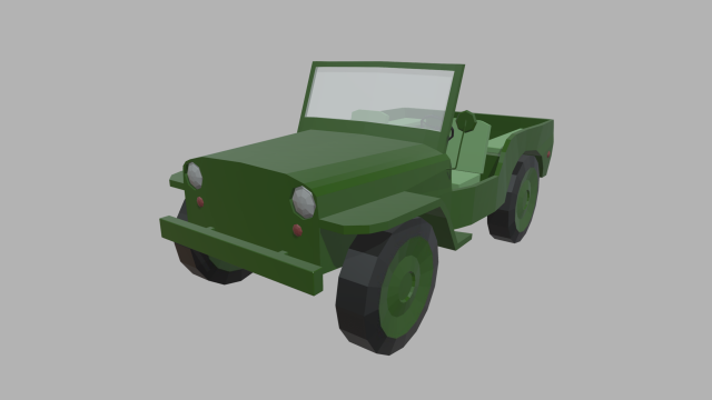Low Poly Military Car 01 3D Model .c4d .max .obj .3ds .fbx .stl .blend 