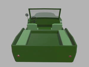 Low Poly Military Car 01 3D Model