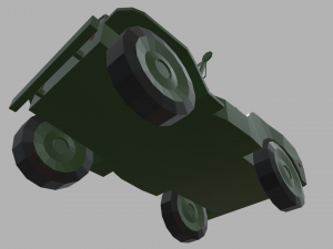 Low Poly Military Car 01 3D Model