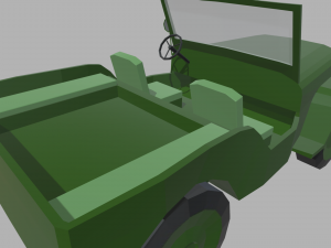 Low Poly Military Car 01 3D Model