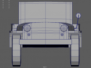 Low Poly Military Car 01 3D Model