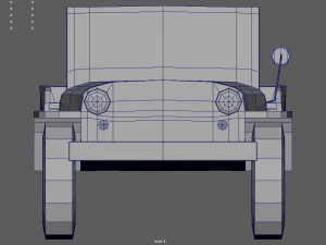 Low Poly Military Car 01 3D Model
