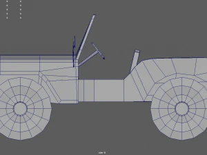 Low Poly Military Car 01 3D Model