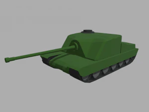Low Poly Tank 01 3D Model