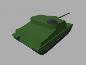 Low Poly Tank 01 3D Model