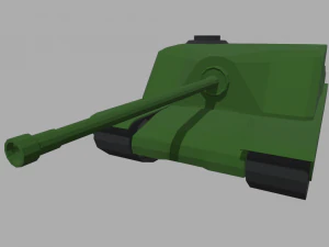 Low Poly Tank 01 3D Model