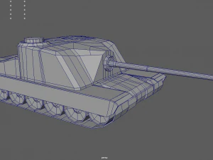 Low Poly Tank 01 3D Model