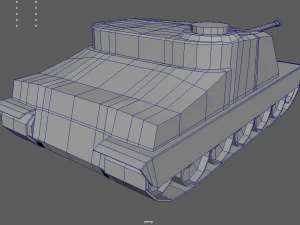 Low Poly Tank 01 3D Model