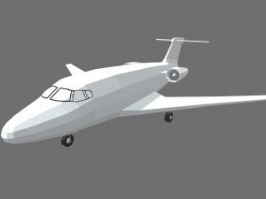 Low Poly Plane 01 3D 模型