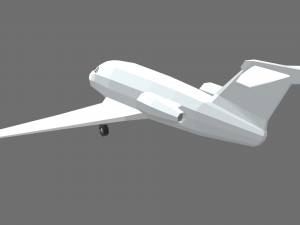 Low Poly Plane 01 3D Model