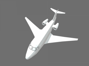Low Poly Plane 01 3D Model