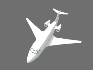 Low Poly Plane 01 3D Model
