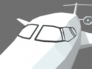 Low Poly Plane 01 3D Model