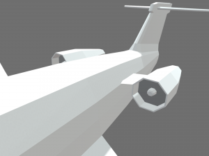 Low Poly Plane 01 3D Model