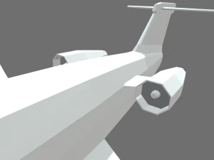 Low Poly Plane 01 3D Model