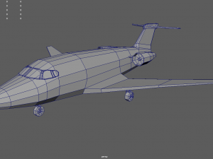 Low Poly Plane 01 3D Model