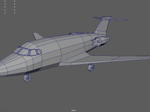 Low Poly Plane 01 3D Model