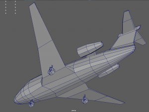 Low Poly Plane 01 3D Model