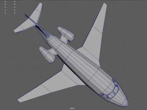 Low Poly Plane 01 3D Model