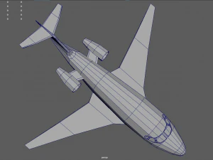 Low Poly Plane 01 3D Model