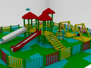 Simple Children Playground 01 3D मॉडल