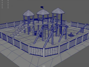 Simple Children Playground 01 3D Model