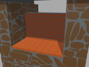 Low Poly Barbecue 3D Model