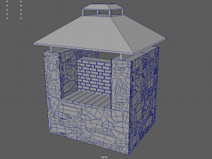 Low Poly Barbecue Modello 3D