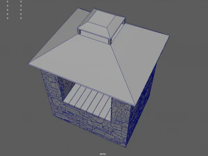 Low Poly Barbecue 3D Model