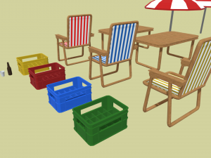 Low Poly Beach Pack 3D-Modell
